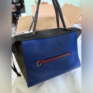 Celine  the ring calfskin tricolor navy olive black retails $2550